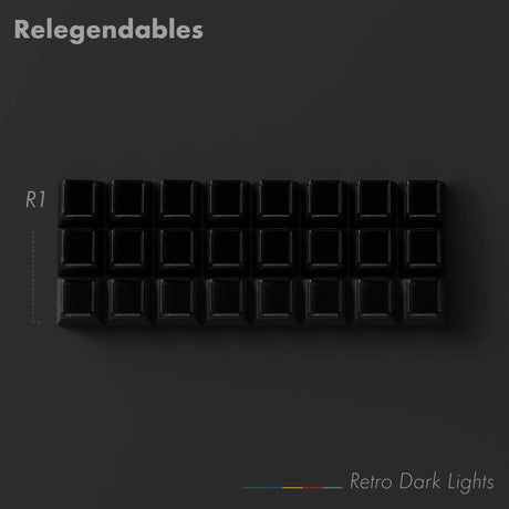PBTfans Retro Dark Lights Keycap Set Doubleshot PBT - Divinikey