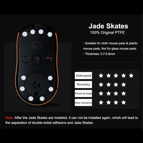X-raypads Jade Mouse Skates Universal Dots - Divinikey